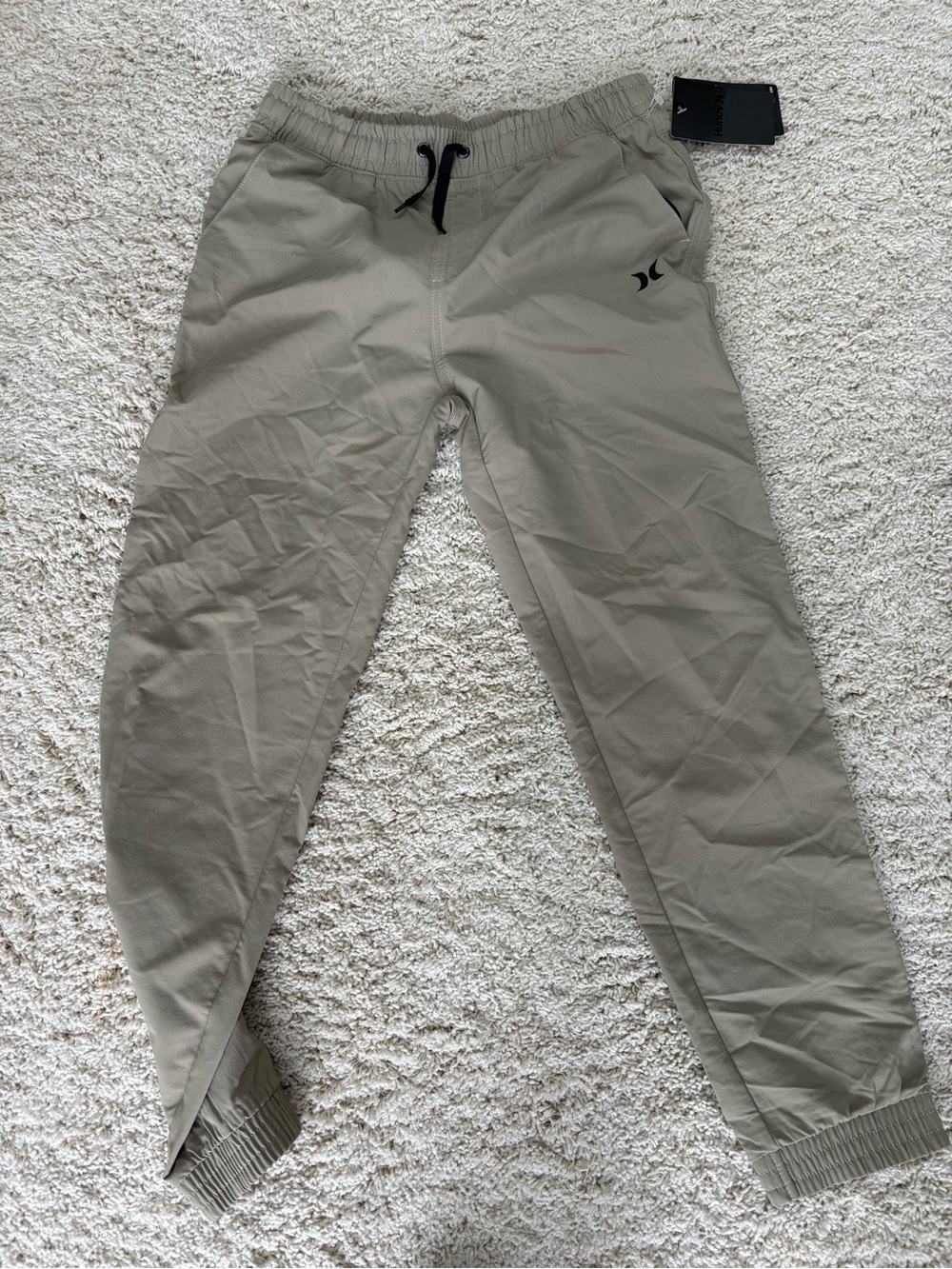 Hurley NWT H20-Dri Khaki Joggers Pants Boys size 14-16